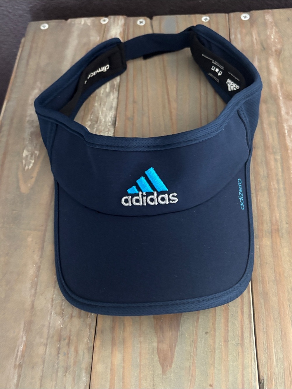 adidas adizero Clima cool Navy Visor with Light Blue Logo